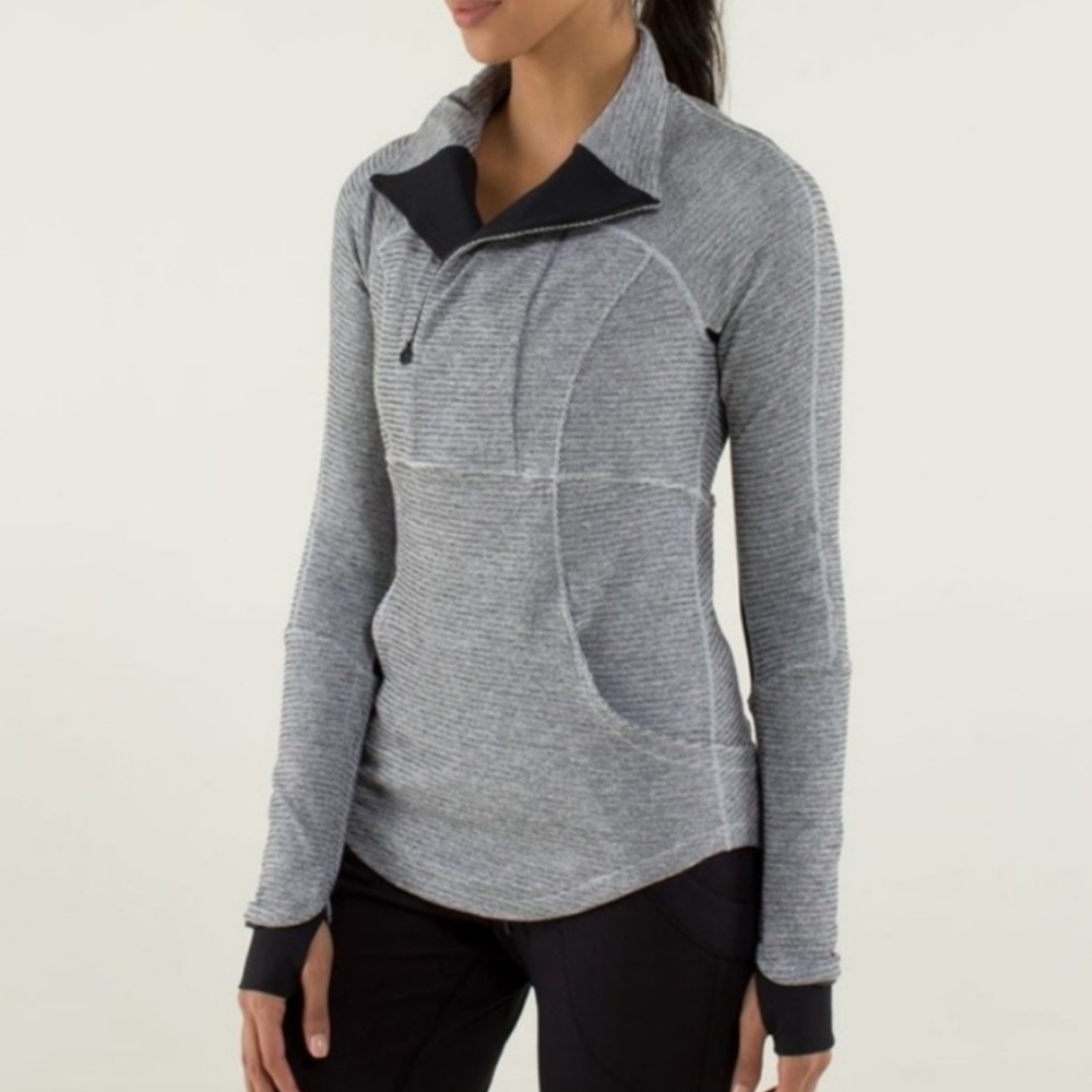 Lululemon Base Runner Pullover Jacket Herringbone… - image 1